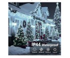 Flvoecn 1000led 65ft  Fairy Lights Waterproof  Plug In String Lights Cool White