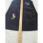 Disney Minnie Mouse Black Corduroy Jumper Dress Girls Size 4 Vintage  Zip