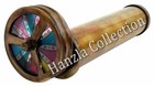 Stained Glass Kaleidoscope Vintage Antique Brass Double Rotating Wheel  Handmade