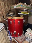 1969 Ludwig Floor Tom Red Sparkle 16  X 16   