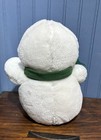 Vintage Sitting Eden The Snowman Plush Green Scarf Stuffed Toy Missing Hat