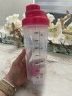 Protein Shaker Bottle 650 Ml 21 Oz Pink clear Bpa-free Leakproof W  Ball