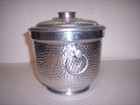 Vintage Hammered Aluminum Ice Bucket Made In Italy