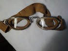 Antique C1928  aviator Pilot Goggles  Luxor No 7 tin Steampunk