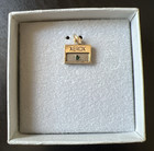   vintage 80 s Xerox 1 10 10k Yellow Gold Pin Pendant 2 Blue 1 Green Sapphires  