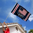 Usa Olympic And Team Usa 3x5 Flag For Flag Pole