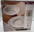 Pioneer Woman Vintage Lace 12-piece Ceramic Dinnerware Set Linen Open Box