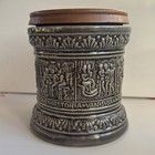 Vintage Marzi   Remy German Stoneware Pipe Tobacco Humidor 608