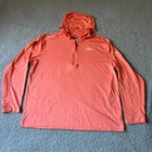 Habit Shirt Mens Extra Large Orange Athletic Top Solar-factor 1 4 Zip Pullover
