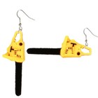Big Statement 3d Chainsaw Earrings Forestry Saw Tree Horror Movie Funky Jewelry