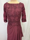 Women s Floral Lace Appliques Long  Sleeve Wedding Guest Evening Dress Sz 10