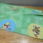 Vtg Disney Winnie Pooh Curtain Panel Green Piglet Tigger 41x66  Set Of 2 Tieback