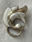 Tostrup Sterling Silver Enamel Brooch Norway Norwegian Vtg Estate 1964