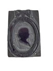 Printing Letterpress Printer Type Block Woman s Silhouette In Fancy Frame Bow