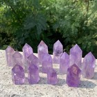 1lb Natural Amethyst Quartz Obelisk Crystal Wand Point Healing Random