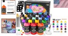Fabric Paint Bottles With Brushes  18 Colors