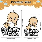 2pcs Removable Car Decal For Rear Window Safety Sign Baby On Board Stickers