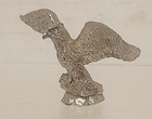 Vintage Opened Winged Pewter Eagle Miniature Figurine