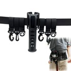 Fishing Waist Belt Rod Holder Adjustable Waist Wading Belts With 6pcs Hooks Us