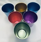 Set 6 Aluminum Retro Drink  Tumblers Metal Juice Glasses Cups 9 Oz Free Ship
