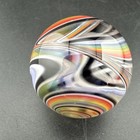 Contemporary Handmade Art Glass Marble 1 05  Rainbow Chaos  Intriguing Optics