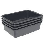 Cand Grey Commercial Bus Tubs  22 L Plastic Bus Box utility Box  4 Packs