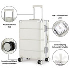Large Travel Wheeled Suitcases With Aluminum Frame Waterproof Carry On Luggage
