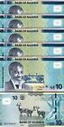 Namibia 10 Dollars 2021  Unc  20 Pcs Lot  Consecutive  P-new Signature