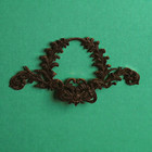 Vintage Brass French Ormolu Pediment Wreath Art Nouveau Baroque Rococo Frame