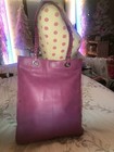 Victoria   s Secret Pink Rare htf Vintage Pink Monogram Logo Leather Handbag