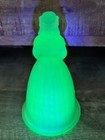 Uranium Glass Bride bridesmaid Bell 6 1 4  Tall