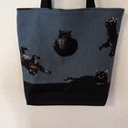 Handmade Tote Bag With Cat Pattern