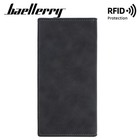 Men s Leather Long Wallet Bifold Id Card Holder Purse Checkbook Clutch Billfold