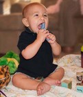 Brilliant Baby 1st Toothbrush Silicone Teether Bpa Free Chewable Toddlers Brush