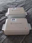  2  - Le Creuset White Rectangular Stoneware Baking Casserole Dishes 7 x5   Nwt