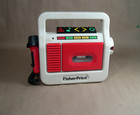Vtg 1987 Fisher Price Cassette Tape Player And Recorder Red   Black Mic Works