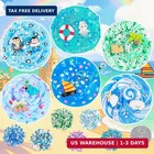 Lawoho 6 Pack Blue Ocean Slime  Clear Butter Cloud Slime Kits For Girls Ages 8-1