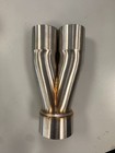 Stainless Steel 2-into-1 Merge Collector     Dual 1 75  Inlets To 2  Outlet Exhaus