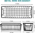 Farmhouse Metal Wire Wall Mount Baskets 4 Pack Rustic Storage Organizer