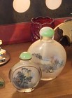 Vintage Estate Chinese Reverse Painted Glass Snuff Bottles