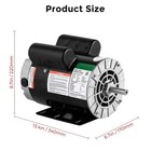 Air Compressor Motor 5hp 3450rpm Electric Motor 7 8  Keyed Shaft   Dual Rotation