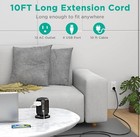 Usb C Power Strip Tower  Surge Protector With 12 Ac Outlet 4 Usb Port 10ft Cord
