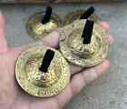 2 Pairs Brass Om Namah Shivaya Finger Cymbals Zills For Belly Dancing