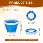Collapsible Bucket 0 8 Gallon  3l  Small Foldable Bucket With Handle Blue