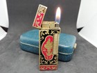 Vintage Dunhill Rolla Gas Lighter Decorative Pattern With Box