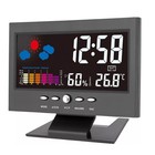 1pcs Led Digital Alarm Clock Calendar Thermometer Hygrometer Weather Display Abj