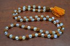 Rudraksh With Rainbow Crystal Japa Mala Rosary 108   1 Prayer Beads 6mm