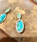 Retired Silpada Sterling Turquoise   Magnesite Make Memories Earrings W2839