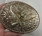  Vintage Eagle Carrying Weapon Belt Buckle  Western Made In Mexico 