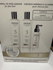 Nioxin System  3 Three Hair Trial Kit Cleanser Scalp Therapy Scalp Treatment Nib